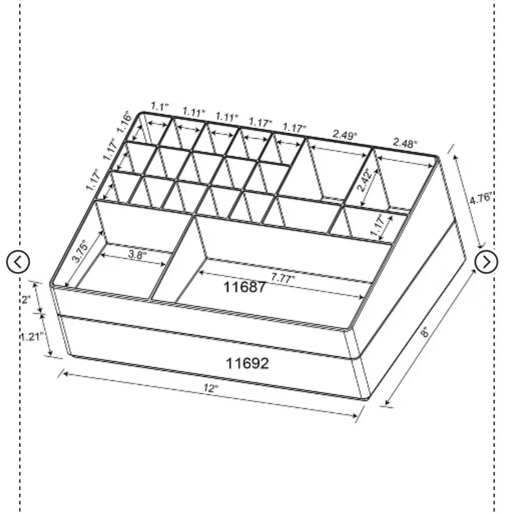 Clear Acrylic Makeup Organizer with Compartments